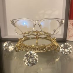 Chrome Hurts Imitation Classic Non-prescription Clear Lens Eyeglasses for Men And women Thick Square Frame Eyewear
