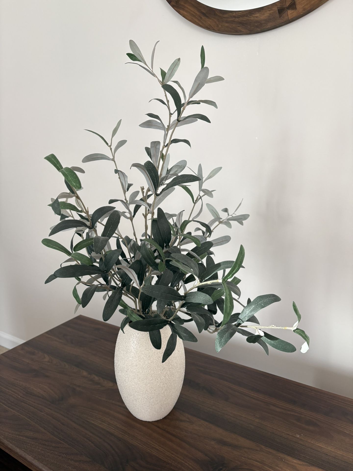 Faux Olive Plant With Vase