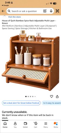 New bamboo organizer