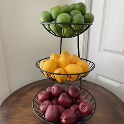 Beautiful Three Tiered Stand And Fruit 