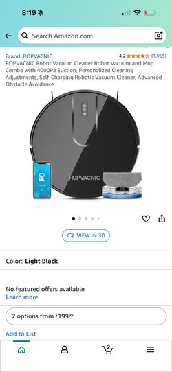 OPVACNIC Robot Vacuum Cleaner Robot Vacuum and Mop Combo with 4000Pa Suction, Personalized Cleaning Adjustments, Self-Charging Robotic Vacuum Cleaner,