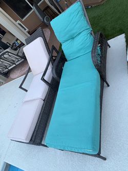 2 lounge chairs with cushions good condition BOTH FOR $50