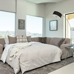 Contemporary Grey Sectional Sleeper