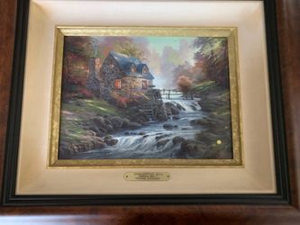 Thomas Kinkaide Oil Painting With Certificate Of Authenticity