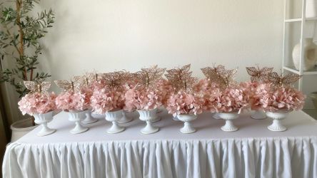 Artificial Flowers With Vase Party Decoration centerpiece