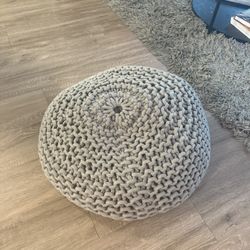 Grey pouf