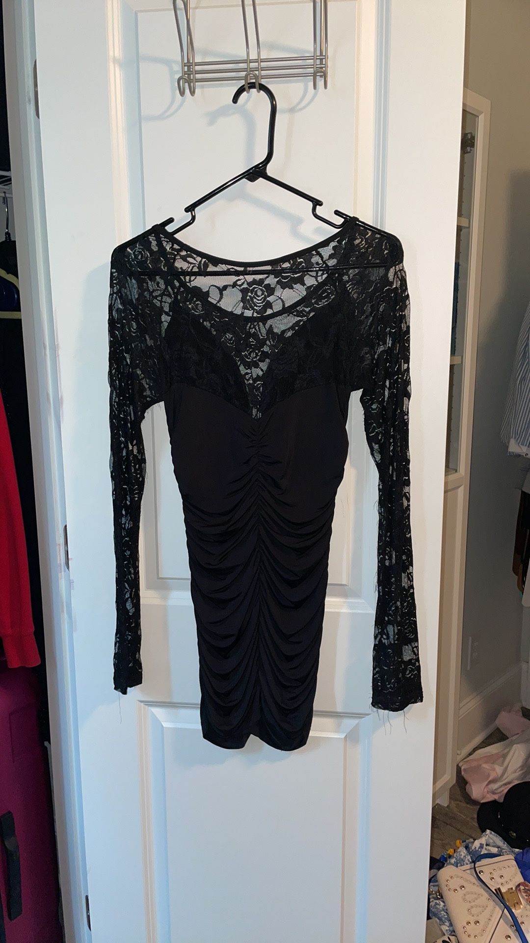 Sexy Lacey Little Black Dress