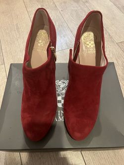 Vince Camuto Burgundy True Suede Booties
