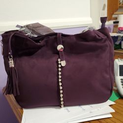 Purple Velvet Handbag