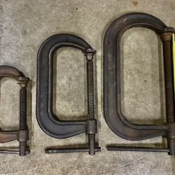 Set of 3 C-Clamps 