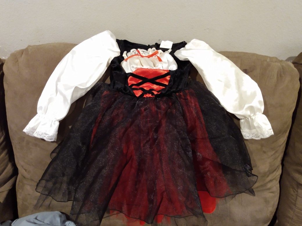 Little Pirate Dress Up Costume Size 4-6