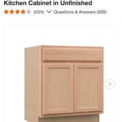 Hampton Bay Unfinished Cabinets 