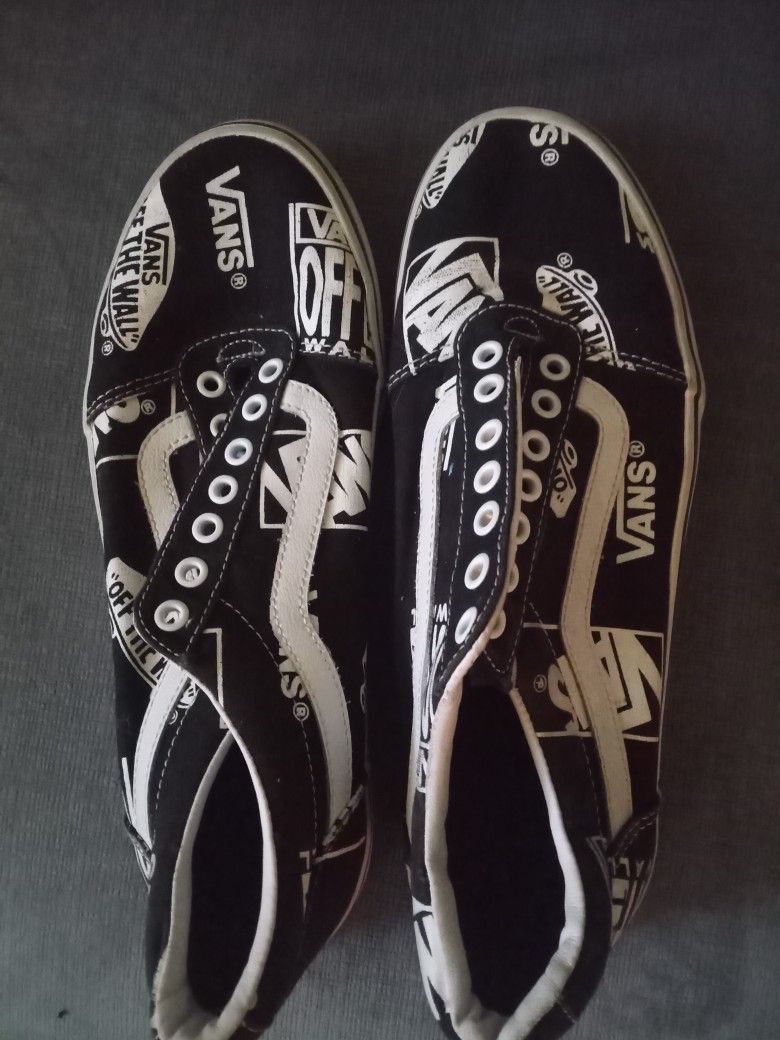 Black And White Vans Size 9 Great Condition