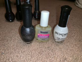 Broadway nail polishes and brush cleaner