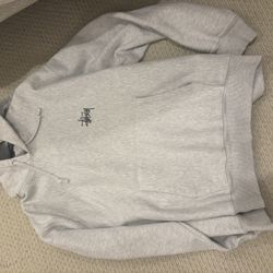 WHITE LARGE STUSSY HOODIE