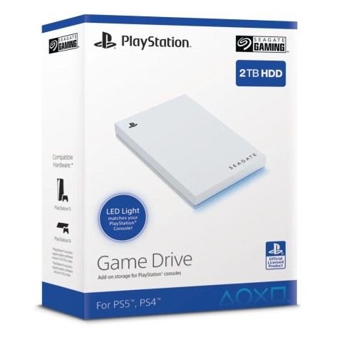 SEAGATE 2TB Game Drive for PS5 External USB 3.0 Portable Hard Drive Officially Licensed (STLV2000302)