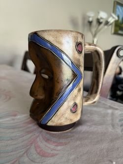 Mexican Pottery Tiki Tribal Mug Design By Mara