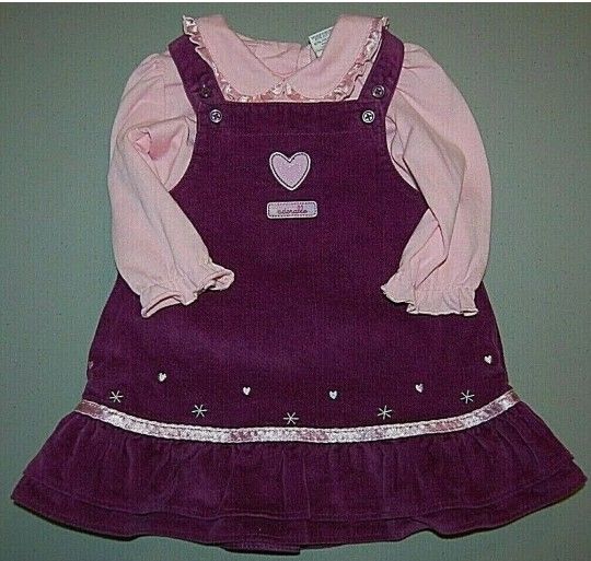 Just One Year Girls 9M Purple Jumper & Top Set