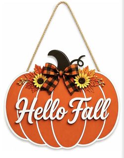 Fall Door Welcome Sign for Home Decor