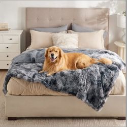 Waterproof Dog Blankets for Large Dogs - Calming Cat Blanket for Bed Couch Protector Washable