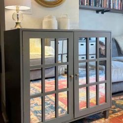 New Buffet Server Entryway Storage Cabinet - Grey 