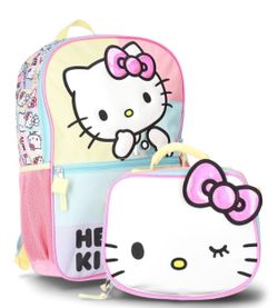Brand new! Sanrio Hello Kitty Girls 17" 2-Piece Backpack & Lunch Set, Pink