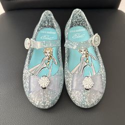 Girls Shoes Sandals Elsa mini Melissa Glitter Shoes Blue Ice