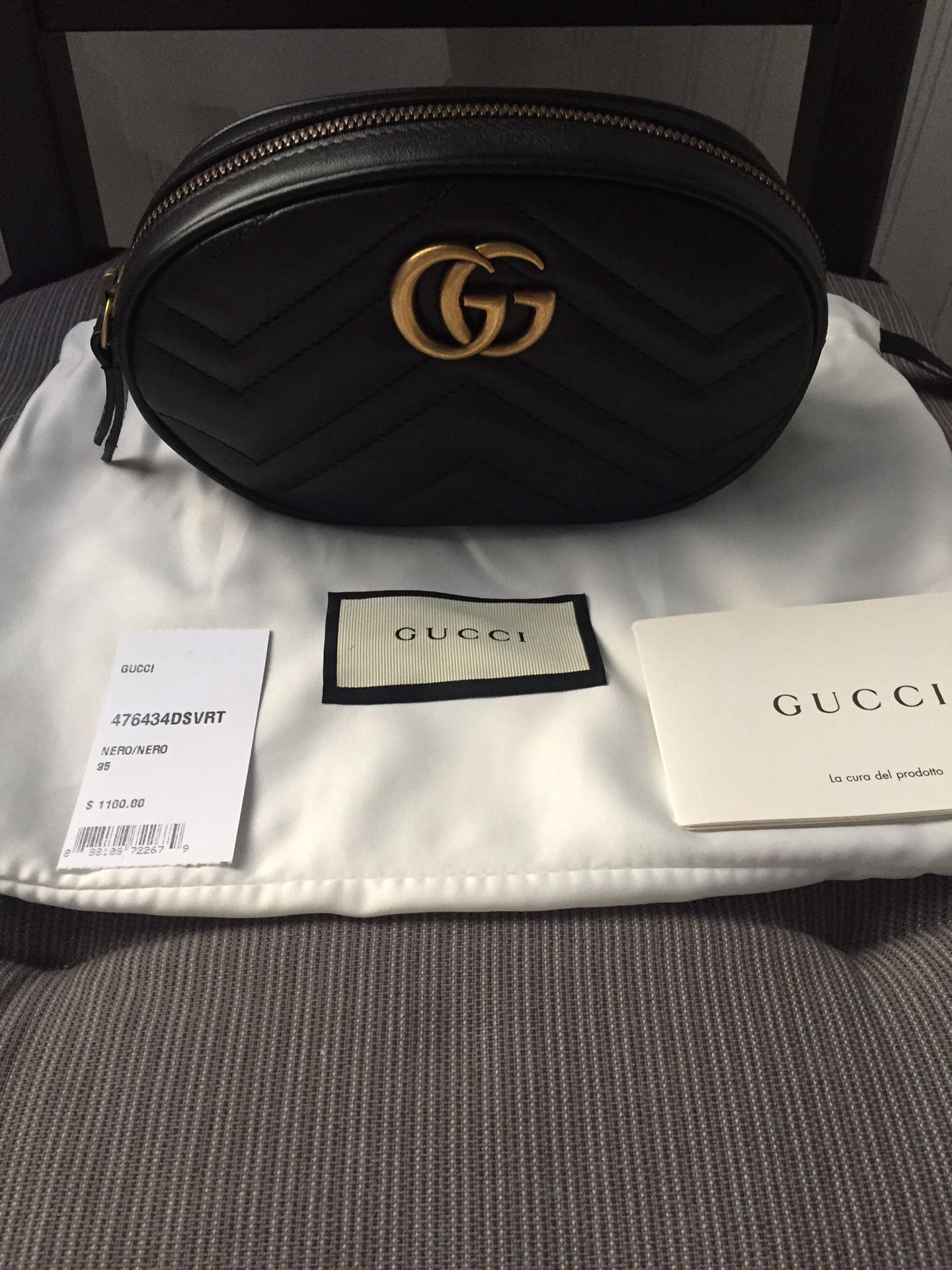 Gucci Black Leather Belt Bag