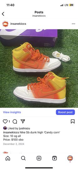 Candy Corn Nike Sb Size 10 