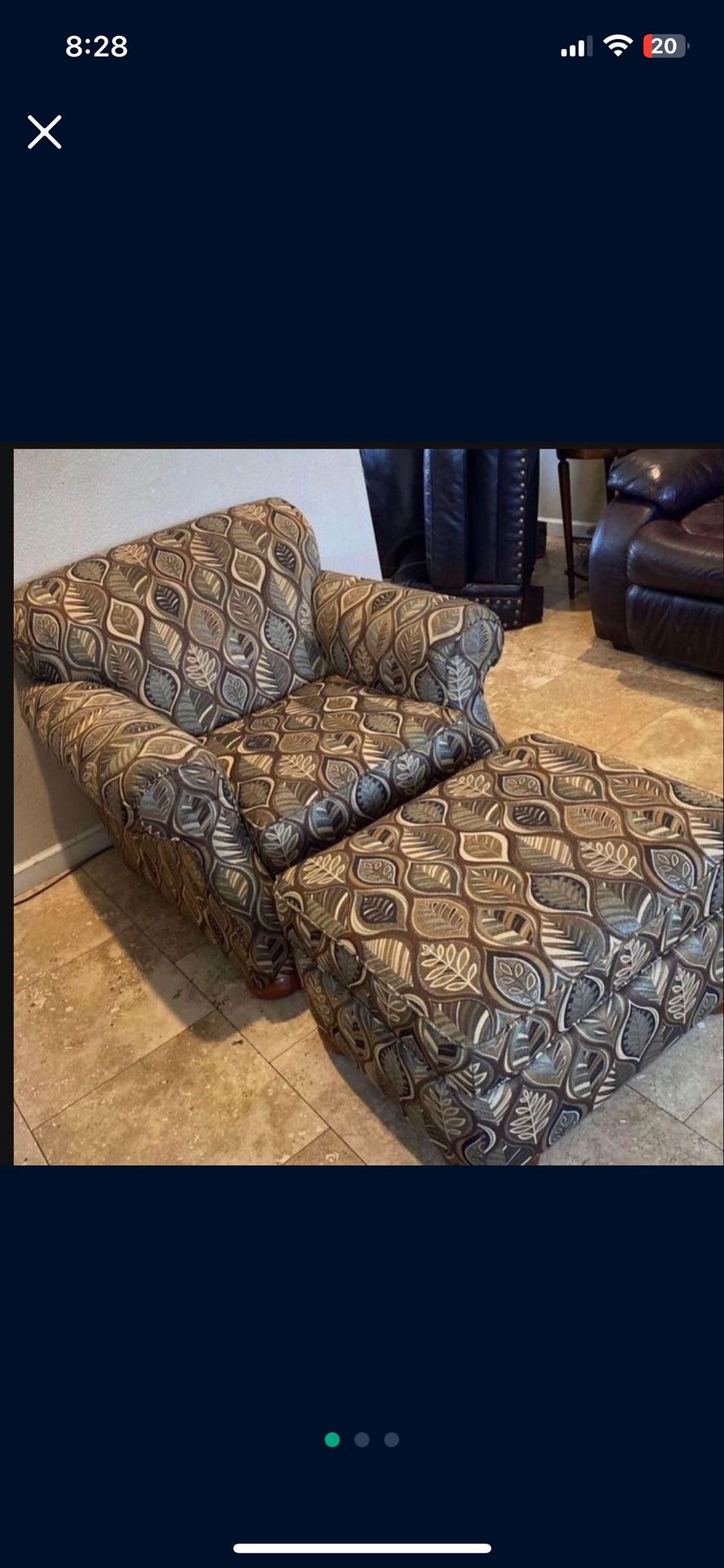 Single Chair With Ottoman