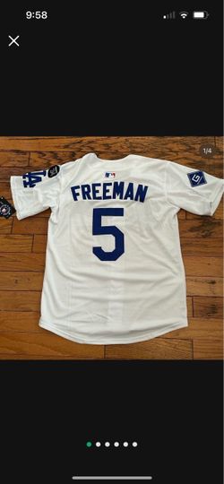 White Los Angeles dodgers Freddy freeman World Series jersey