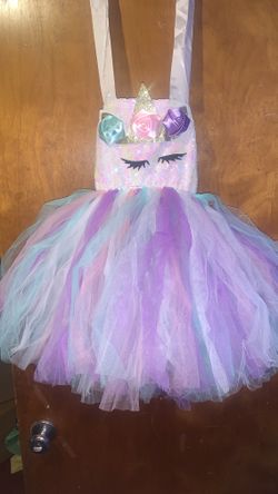 Unicorn Dress 4T comes with headband and wings $25 