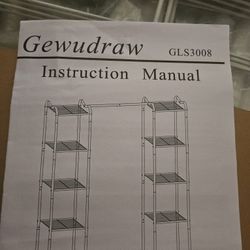  8 Metal Shelves, Freestanding Garment Rack, Heavy Duty