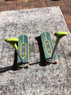 Fisher Price skateboard scooters 2 kids lot of two