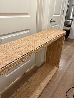 Tv Stand/Woven Seagrass Console Table