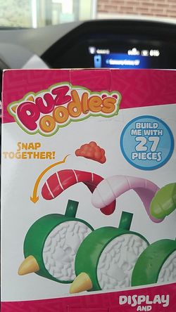 Brand new in box Puzoodles Puzzle Pets Caterpillar Roll 27 Pieces Toy Set