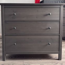 IKEA HEMNES DARK GREY 3 Drawer Dresser