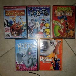 DVD family Dr Suess Horton hear a Who Robots Open Season Scooby Doo Pirate Movie $3 each all for $10