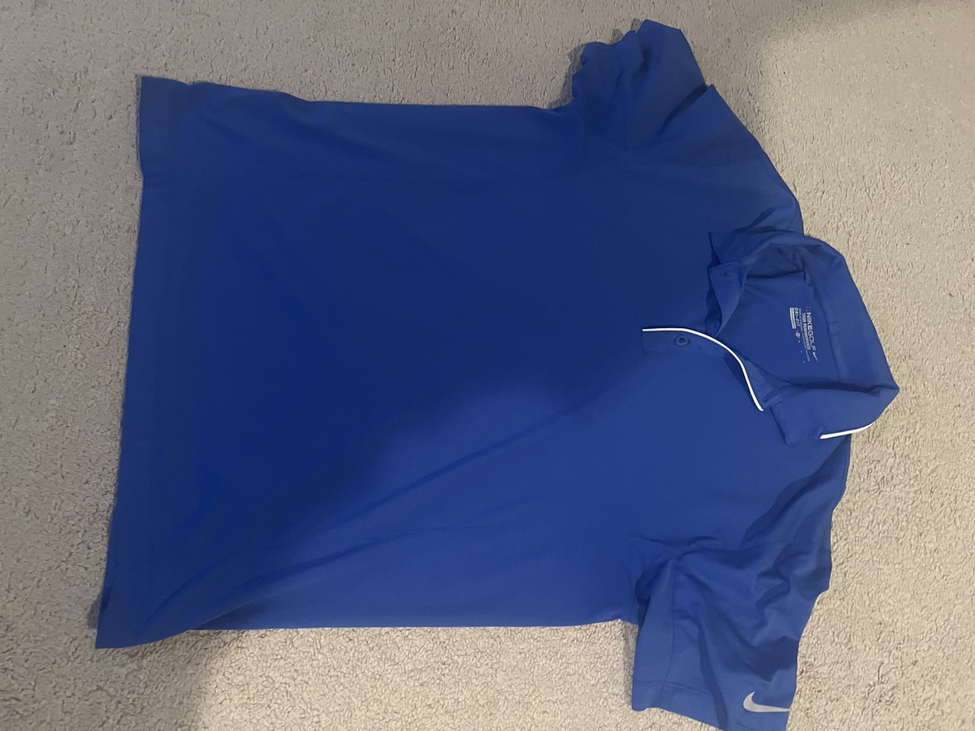 Nike Dri Fit Golf Polo Medium Blue 