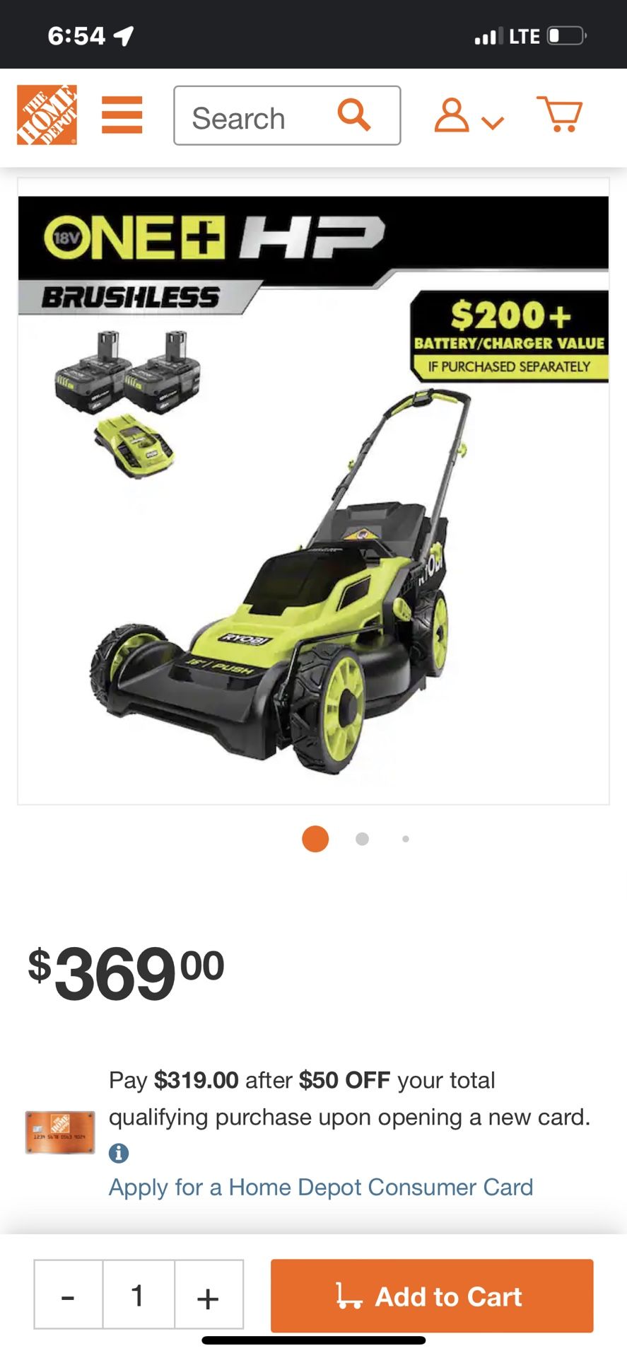 RYOBI Lawn MOWER $130 OBO