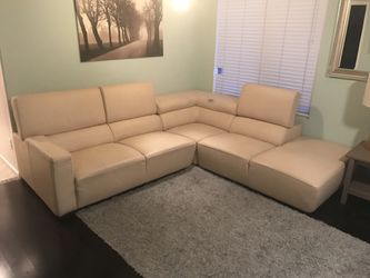 Creme Leather sofas
