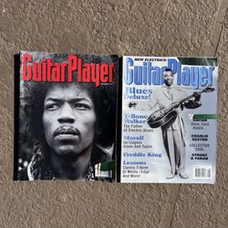 2 Vintage Guitar Player Magazines, Aug & Sept 1995, Jimi Hendrix & The Blues