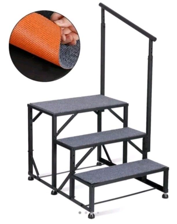 RV Stairs Handrails Ladder w/Step Cover