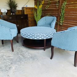 🫧🌏 round tufted ottoman & decoration chairs sillas de decoración y mesa de centro coffee table🌍🫧