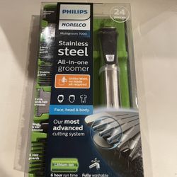 PHILIPS 7000 Series Norelco Steel Multigroom All-in-One Trimmer MG7750 24pc