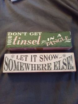 Wooden signs
