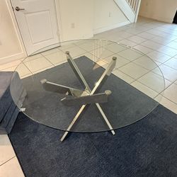 54” Glass dining table 