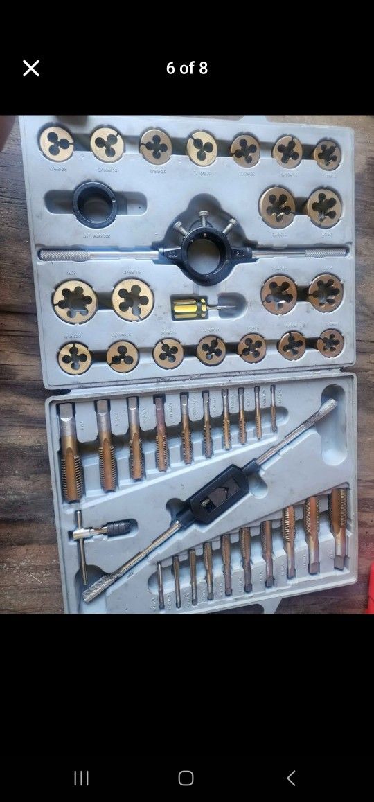 Neiko Pro Grade Sae Large Diameter Titanuin 45 Pc Tap And Die Set