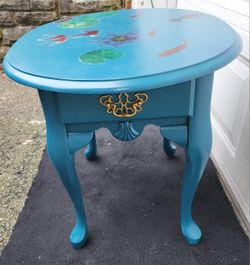 Koi Goldfish Table With Drawer