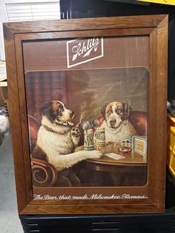 Schlitz Beer Framed Advertising Poster